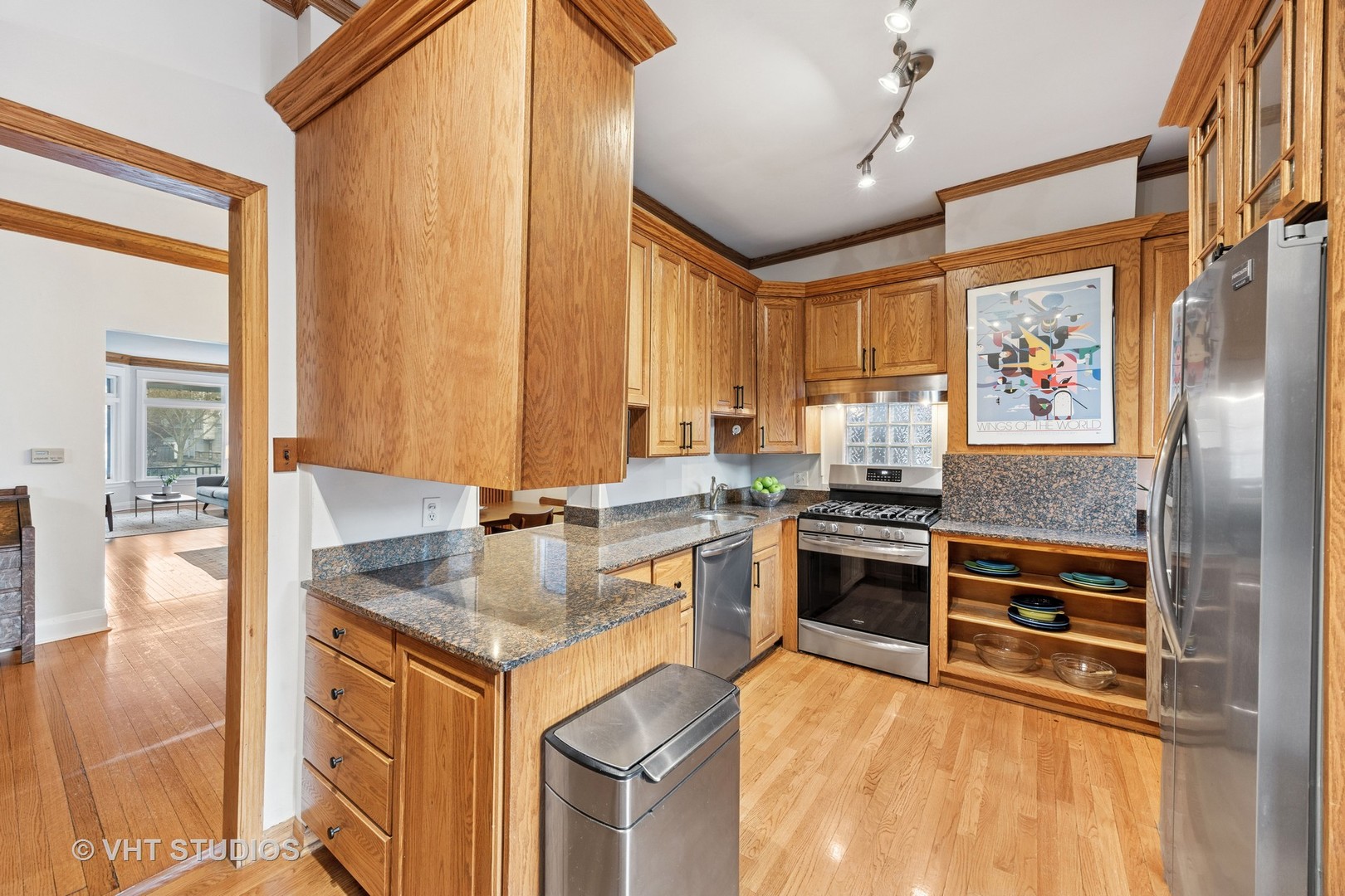 309 Wesley Avenue Oak Park, IL 60302 - Photo 17 of 56 a kitchen with stainless steel appliances granite countertop a stove and a sink