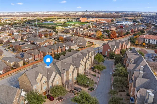 an aerial view of a city