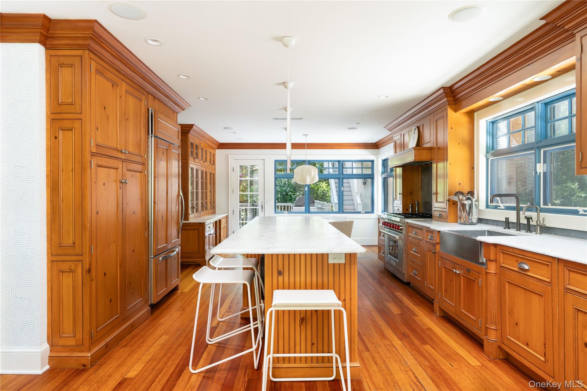 141 Washington Spring Road Palisades, NY 10964 - Photo 16 of 50 a large kitchen with kitchen island granite countertop a large window