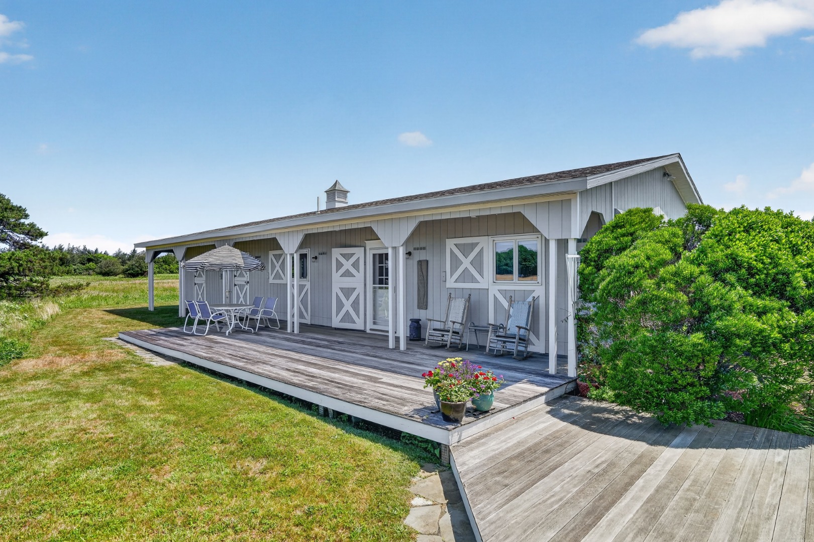 30 Elias Lane West Tisbury, MA 02568 - Photo 5 of 18 The post and beam guest house has two bedrooms.