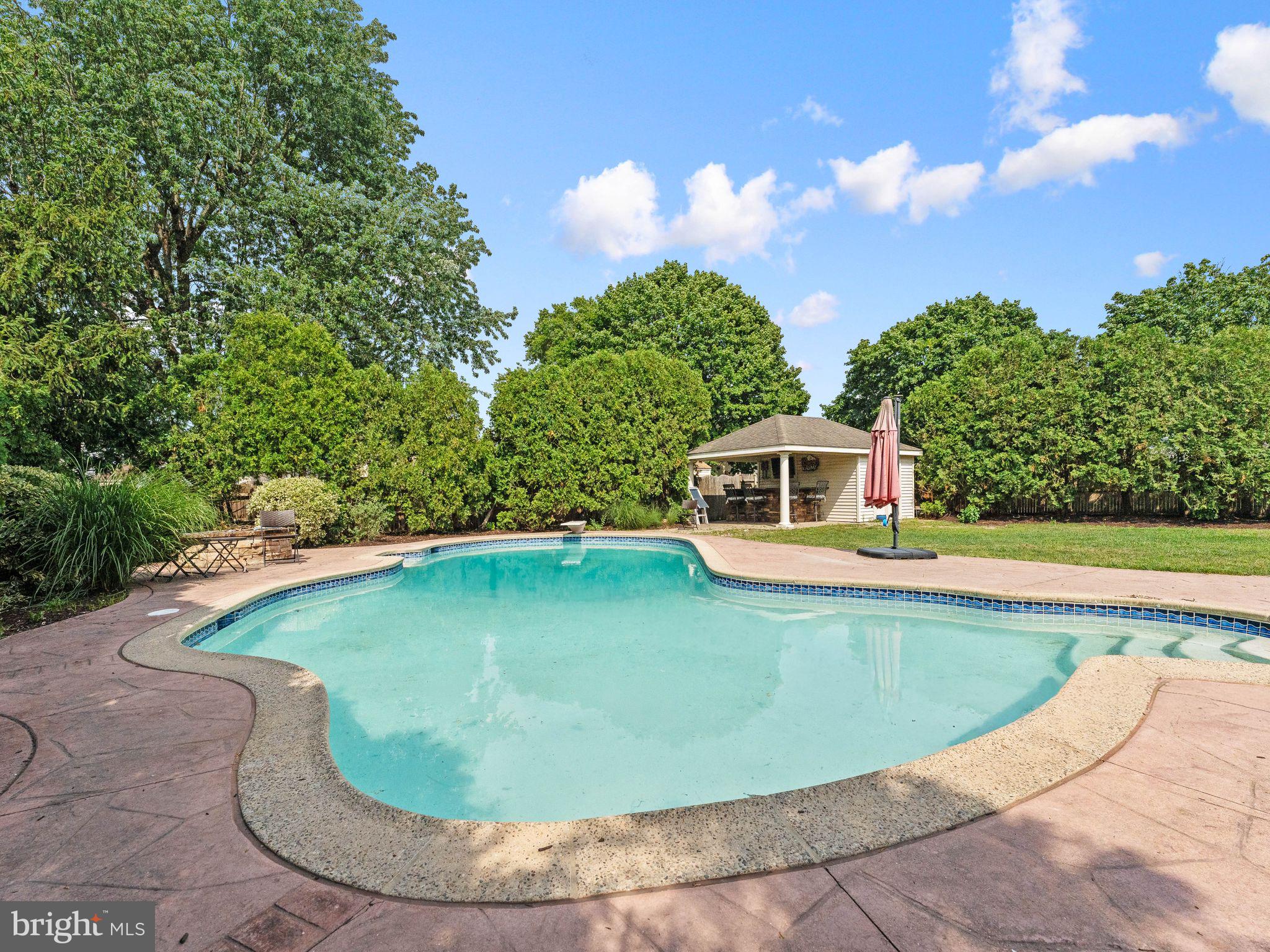8 Chesterfield Road Sewell, NJ 08080 - Photo 45 of 57 a view of a swimming pool with a yard
