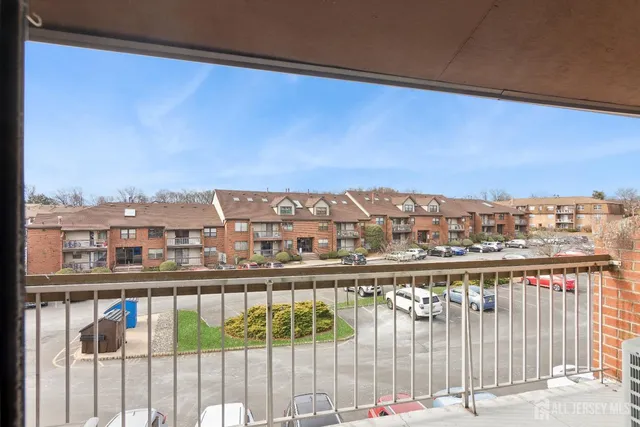 a view of a city from a balcony