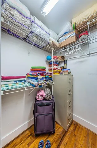 a balcony view with a large window