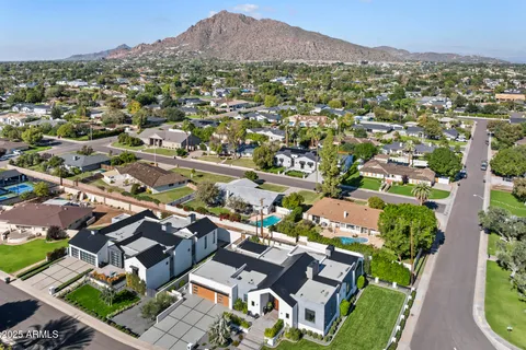 an aerial view of multiple house