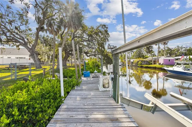 a view of a patio with swimming pool