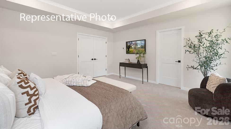 3040 Canvasback Way Indian Trail, NC 28079 - Photo 12 of 27 a bedroom with a bed and a potted plant