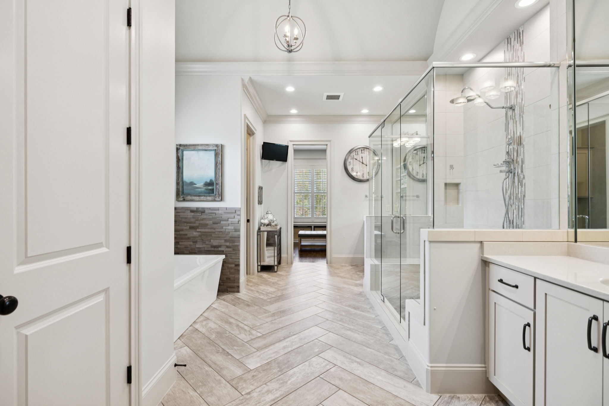 1741 Ravello Way Brentwood, TN 37027 - Photo 31 of 80 a bathroom with a glass shower door and a sink
