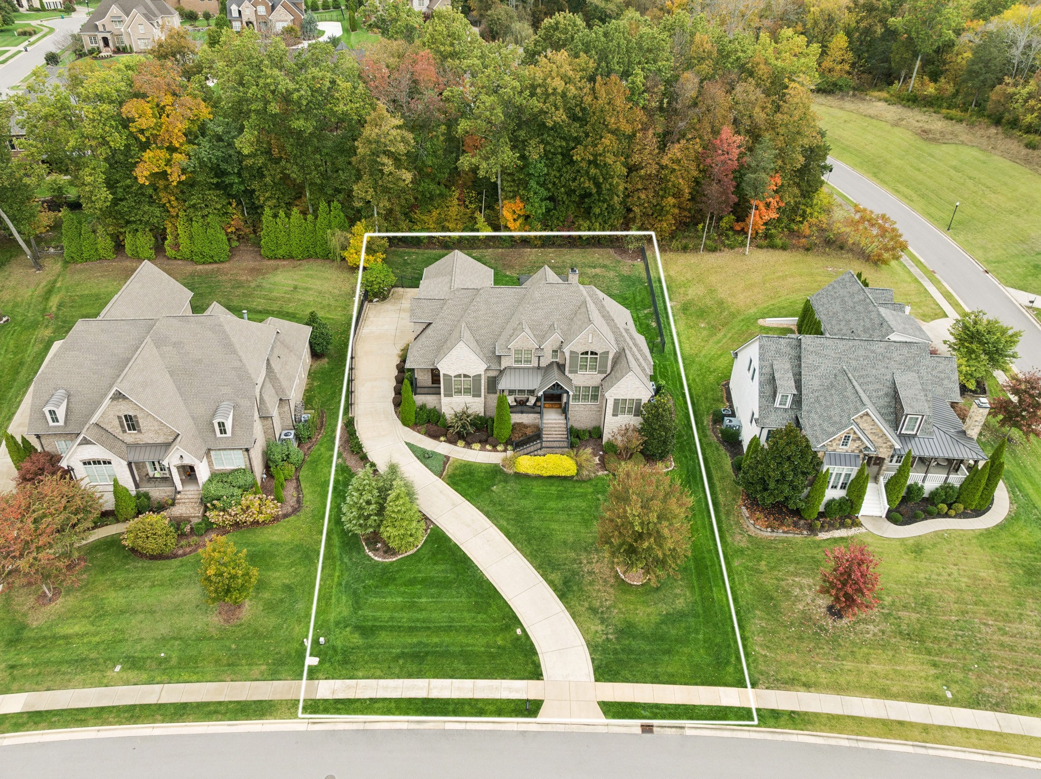 1741 Ravello Way Brentwood, TN 37027 - Photo 72 of 80 an aerial view of a garden with houses