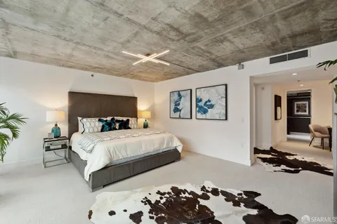 a workspace with furniture and window