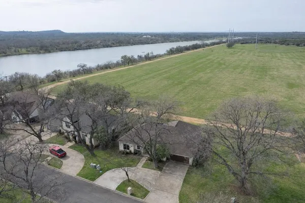 a view of a lake with a mountain in the background