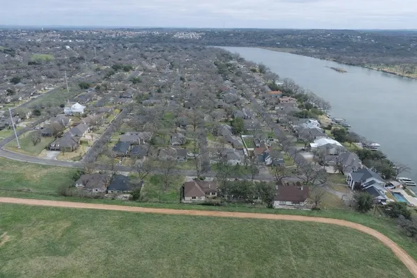 a view of a yard with an outdoor space