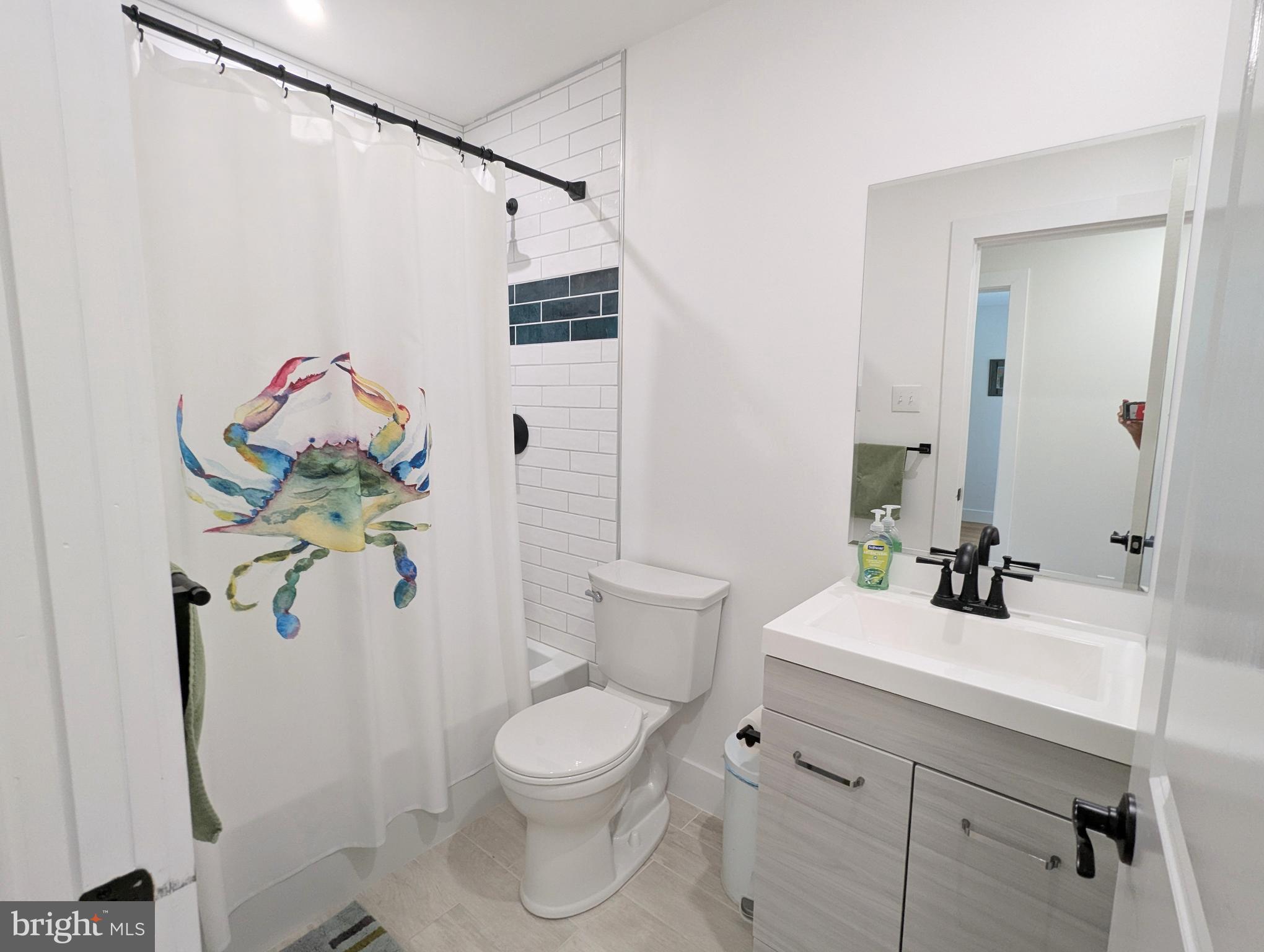 504 Main Street Stevensville, MD 21666 - Photo 18 of 30 a bathroom with a sink mirror vanity and toilet