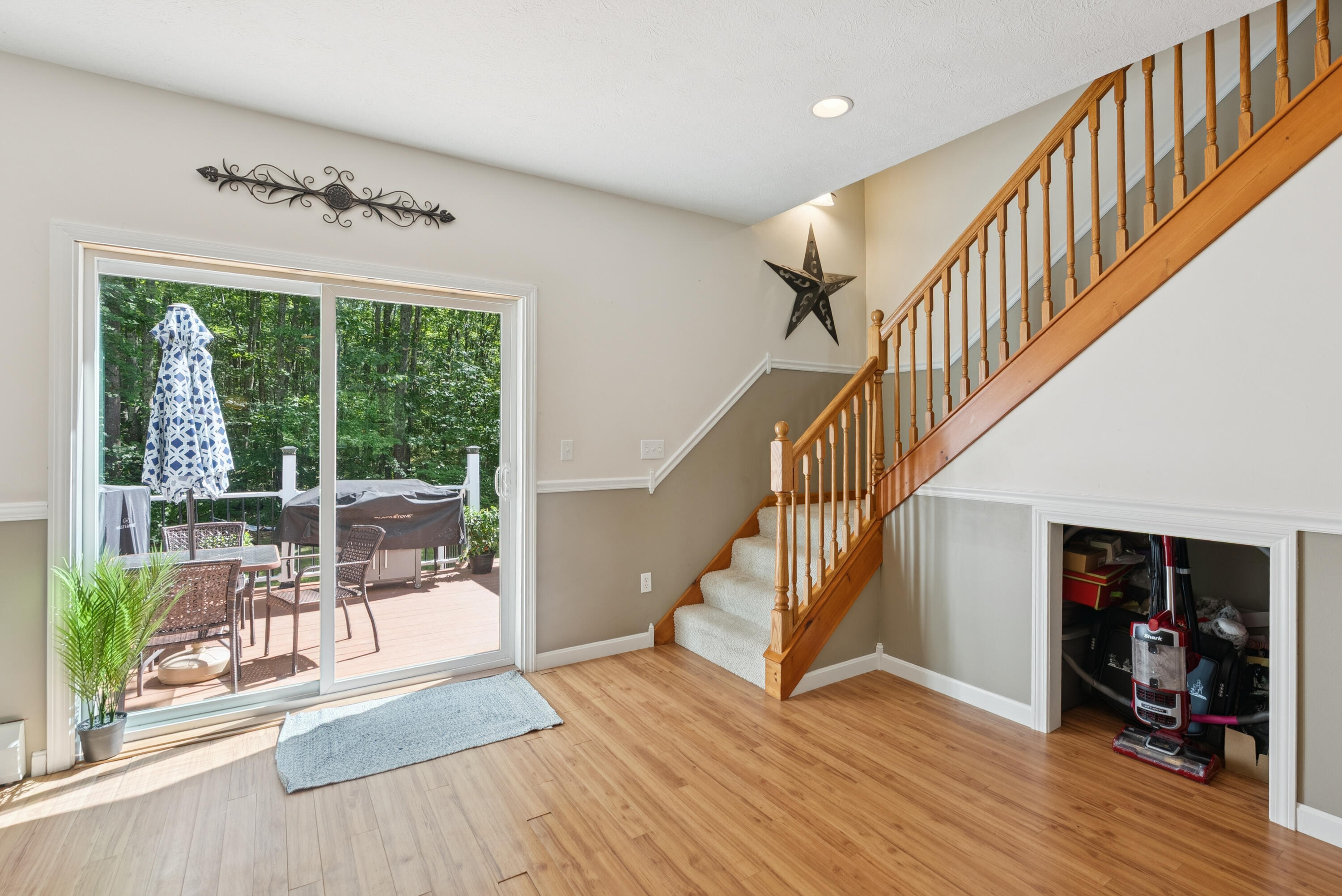 373 Maguire Road Kennebunk, ME 04043 - Photo 7 of 47 Out to the Deck, Storage Under Stairs