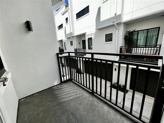 a view of a black and white wooden floor