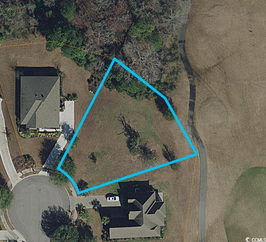 1005 Whooping Crane Drive Conway, SC 29526 - Photo 19 of 35 Aerial map of property and surrounding area featuring property boundaries highlighted.