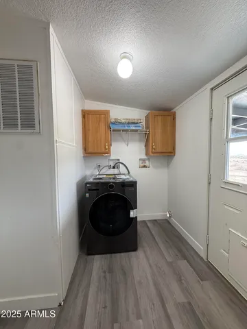 a view of a large body of water and mountain view
