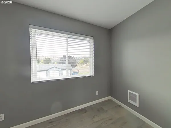 an empty room with a window