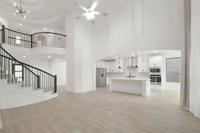 a view of large kitchen with sink