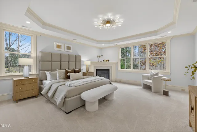 a view of an empty room with a ceiling fan