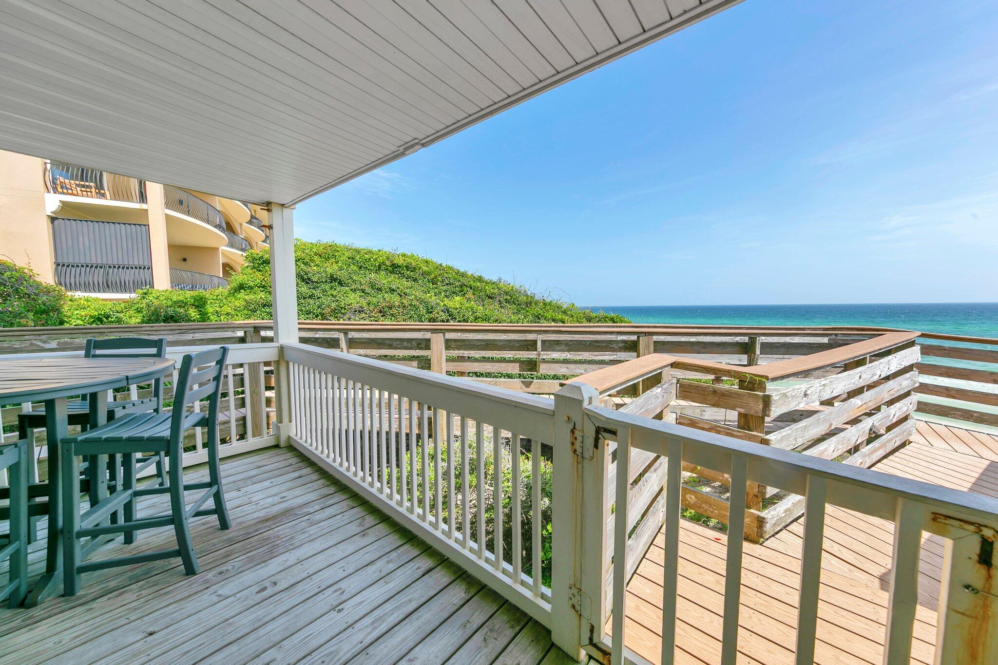 8294 East County Highway 30A, Unit 1 Inlet Beach, FL 32461 - Photo 1 of 45 a view of balcony with furniture