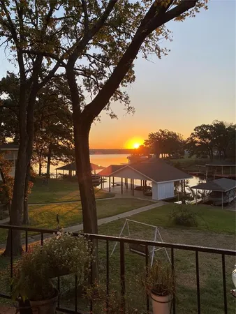 a view of lake from balcony
