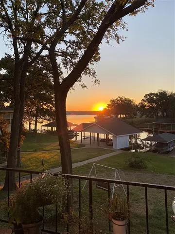 a view of lake from balcony