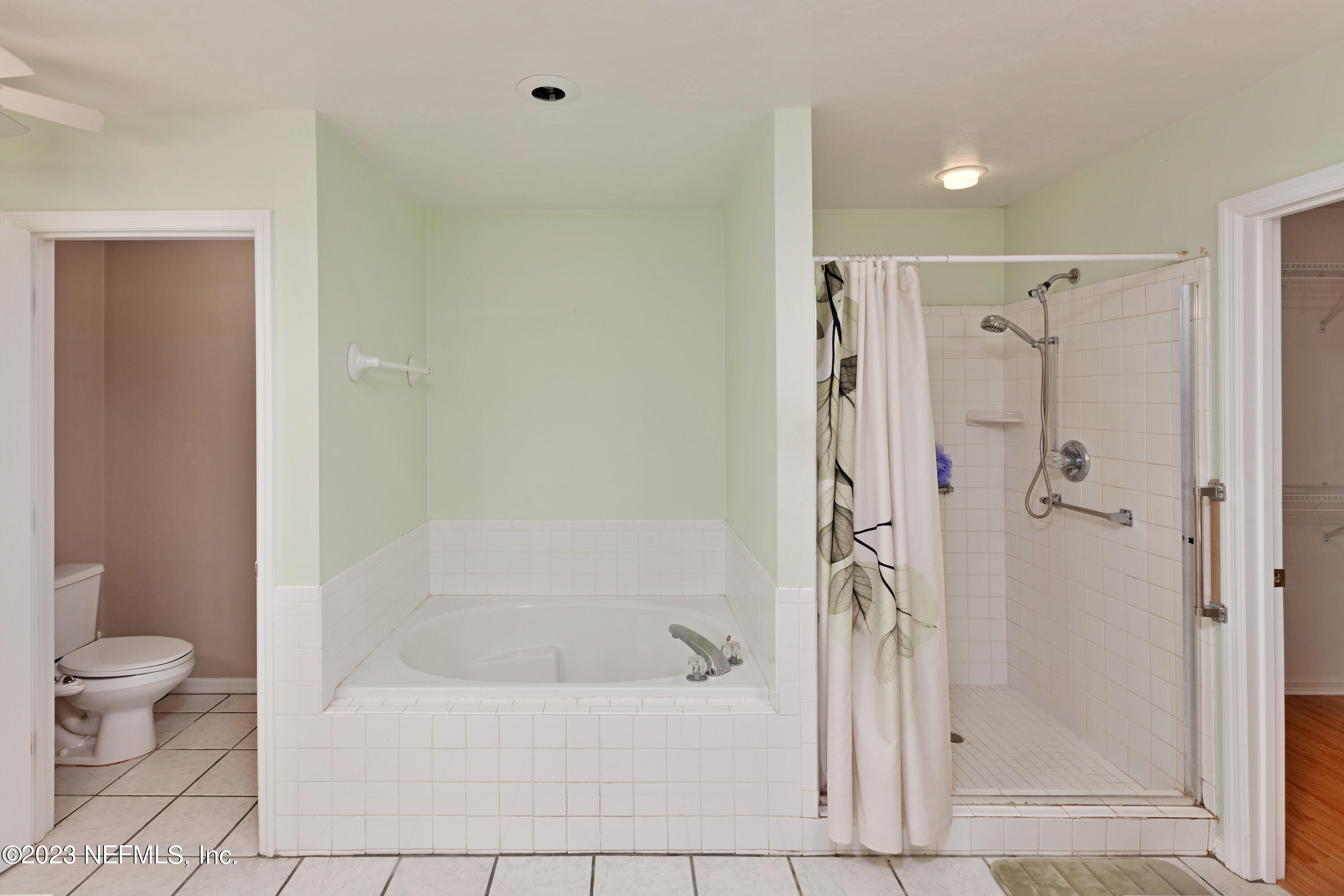 445 Southeast 28th Loop Melrose, FL 32666 - Photo 21 of 75 a bathroom with a bathtub and a shower