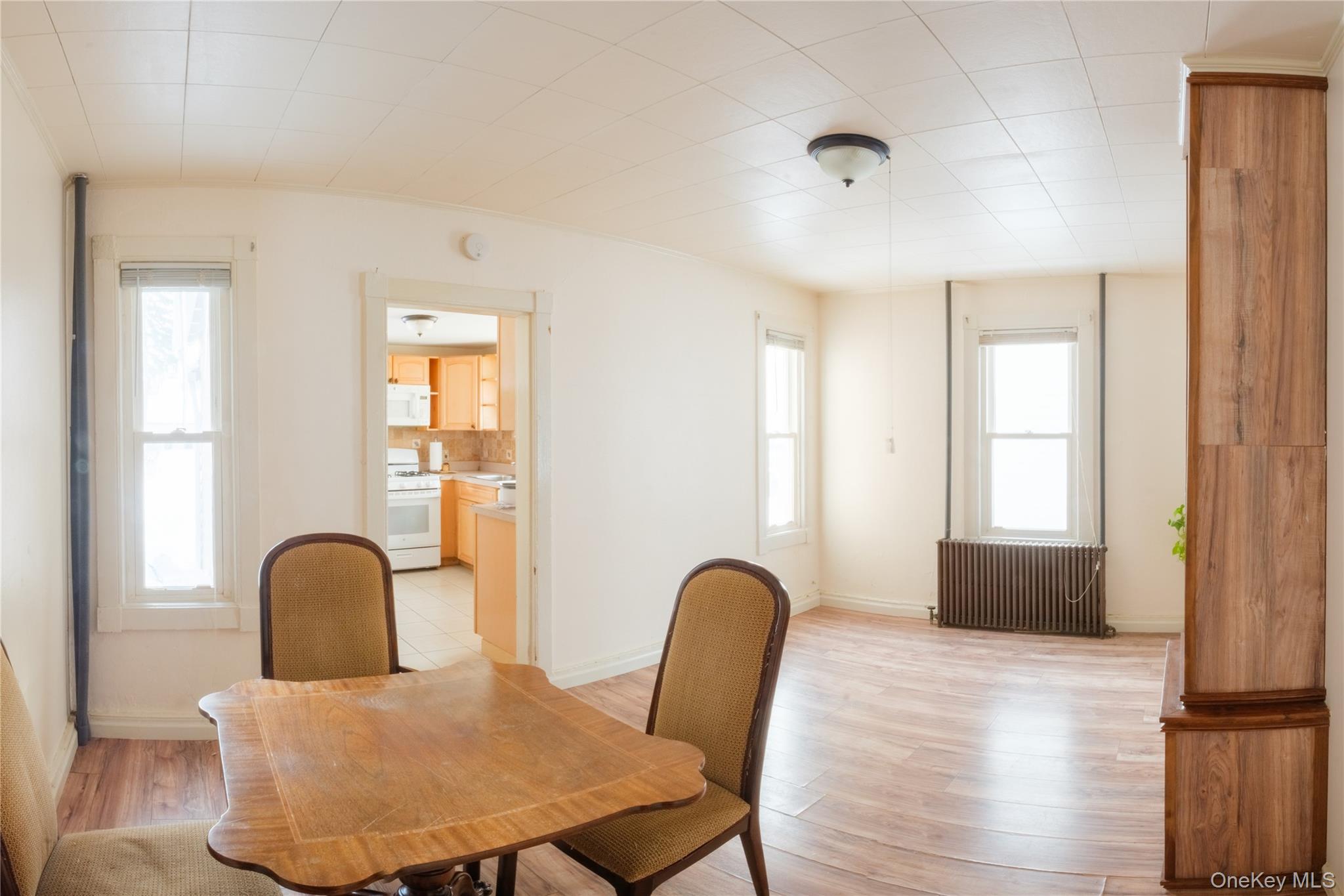 925 Constant Avenue Peekskill, NY 10566 - Photo 8 of 28 Dining space featuring radiator heating unit, plenty of natural light, and light wood-style floors