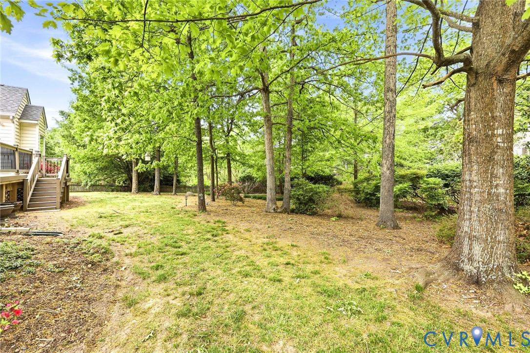 1700 Rolfield Way Henrico, VA 23238 - Photo 37 of 44 a view of a yard with plants and large trees
