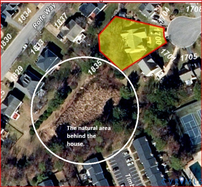 1700 Rolfield Way Henrico, VA 23238 - Photo 44 of 44 an aerial view of a highlighted house