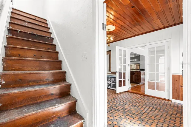 a view of swimming pool with a yard