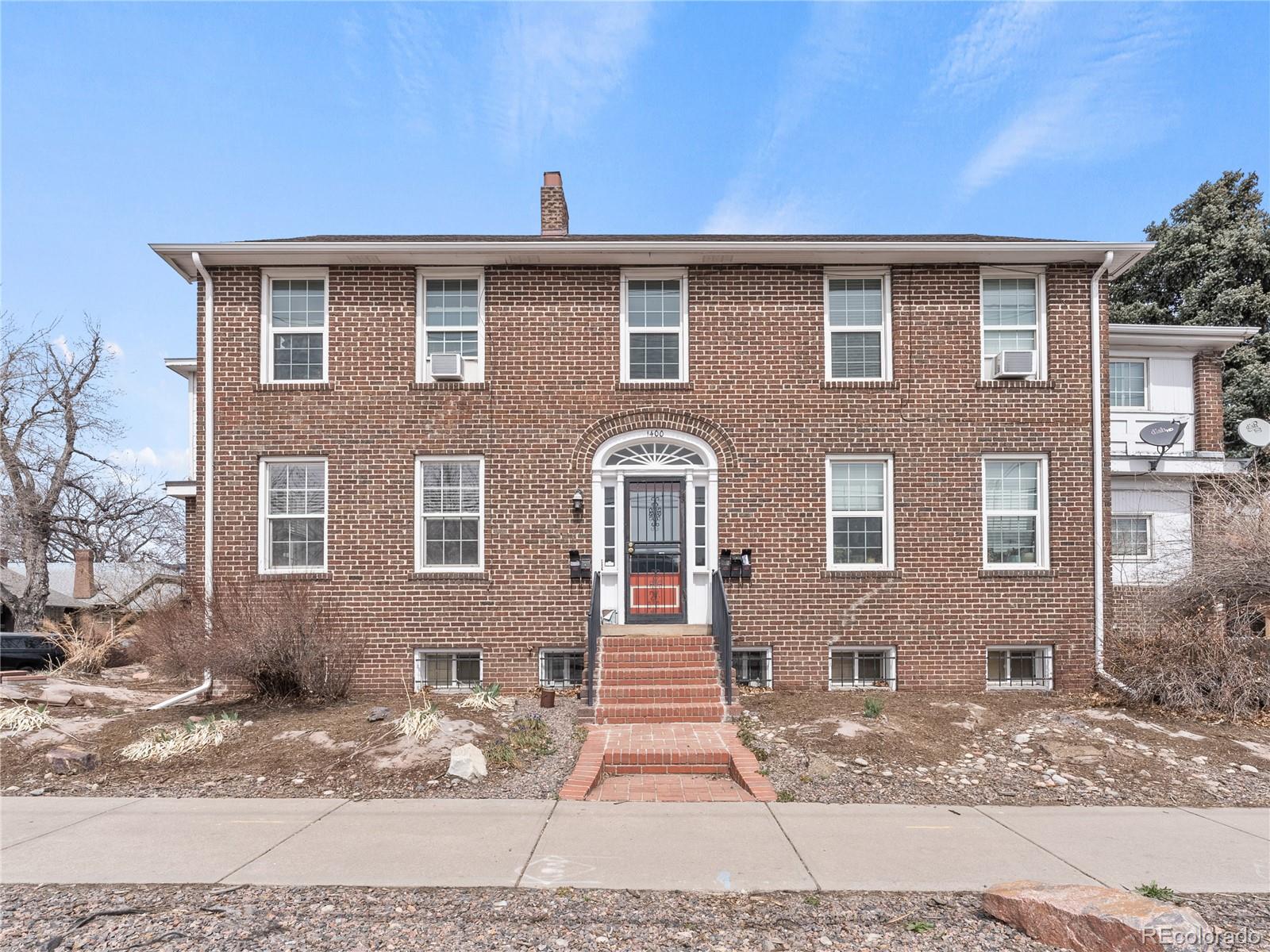 a front view of a house