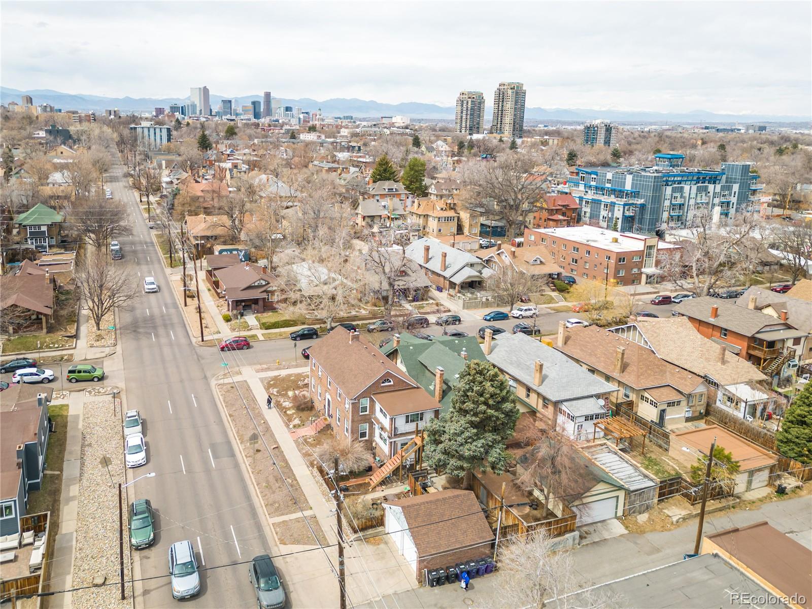 Undisclosed Address Denver, CO 80206 - Photo 33 of 33 an aerial view of a city with parking