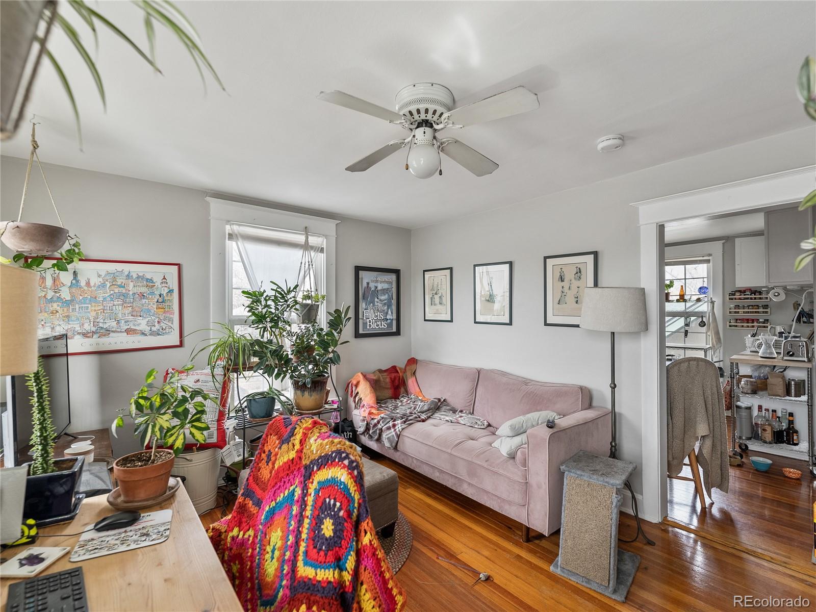 Undisclosed Address Denver, CO 80206 - Photo 10 of 33 a living room with furniture and a potted plant