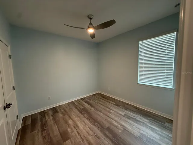 an empty room with a window
