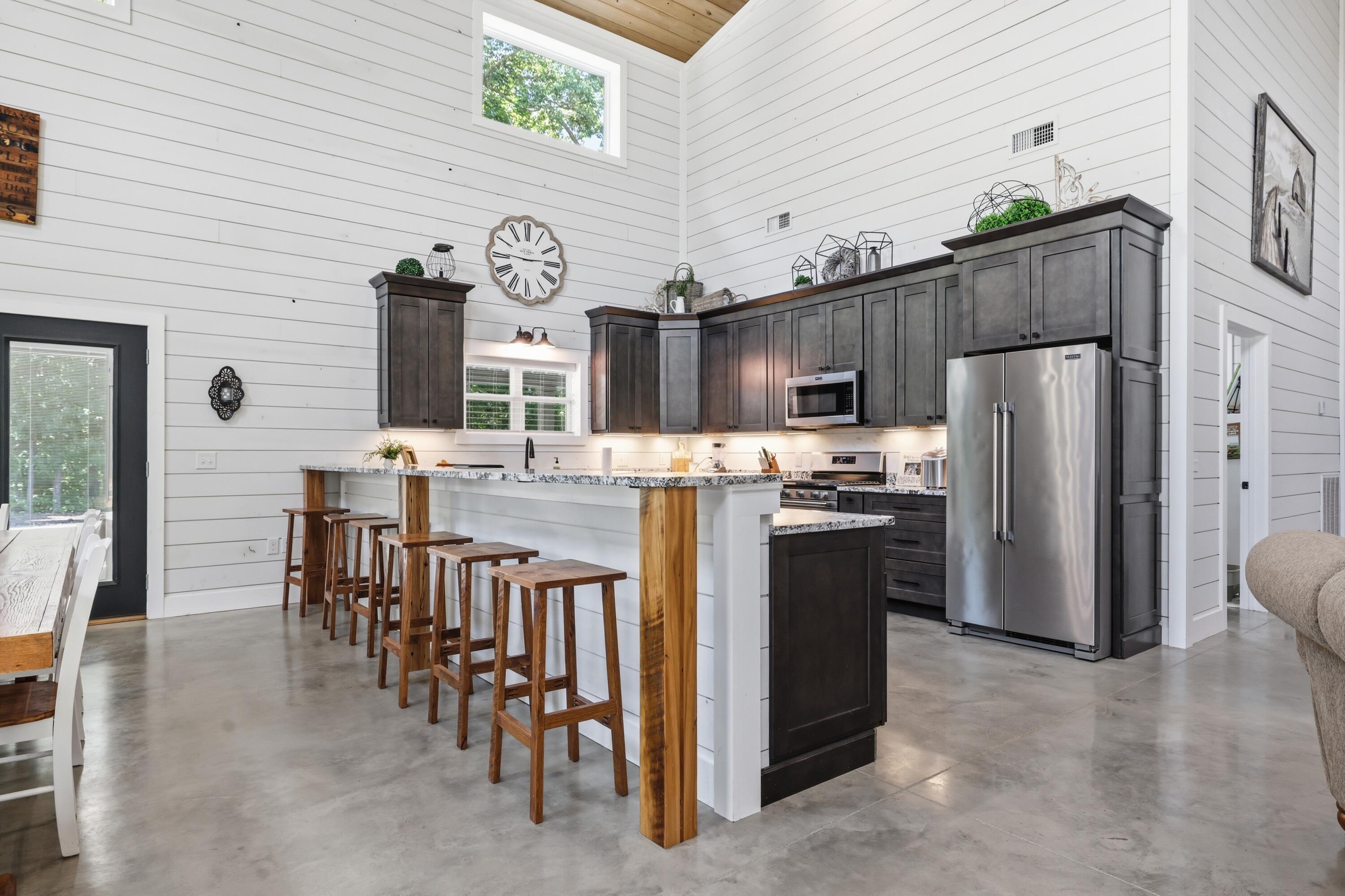 5279 State Line Road East Hazel, KY 42049 - Photo 15 of 93 16' Bar with Granite Countertop - Stools Custom Made by Five Psalms