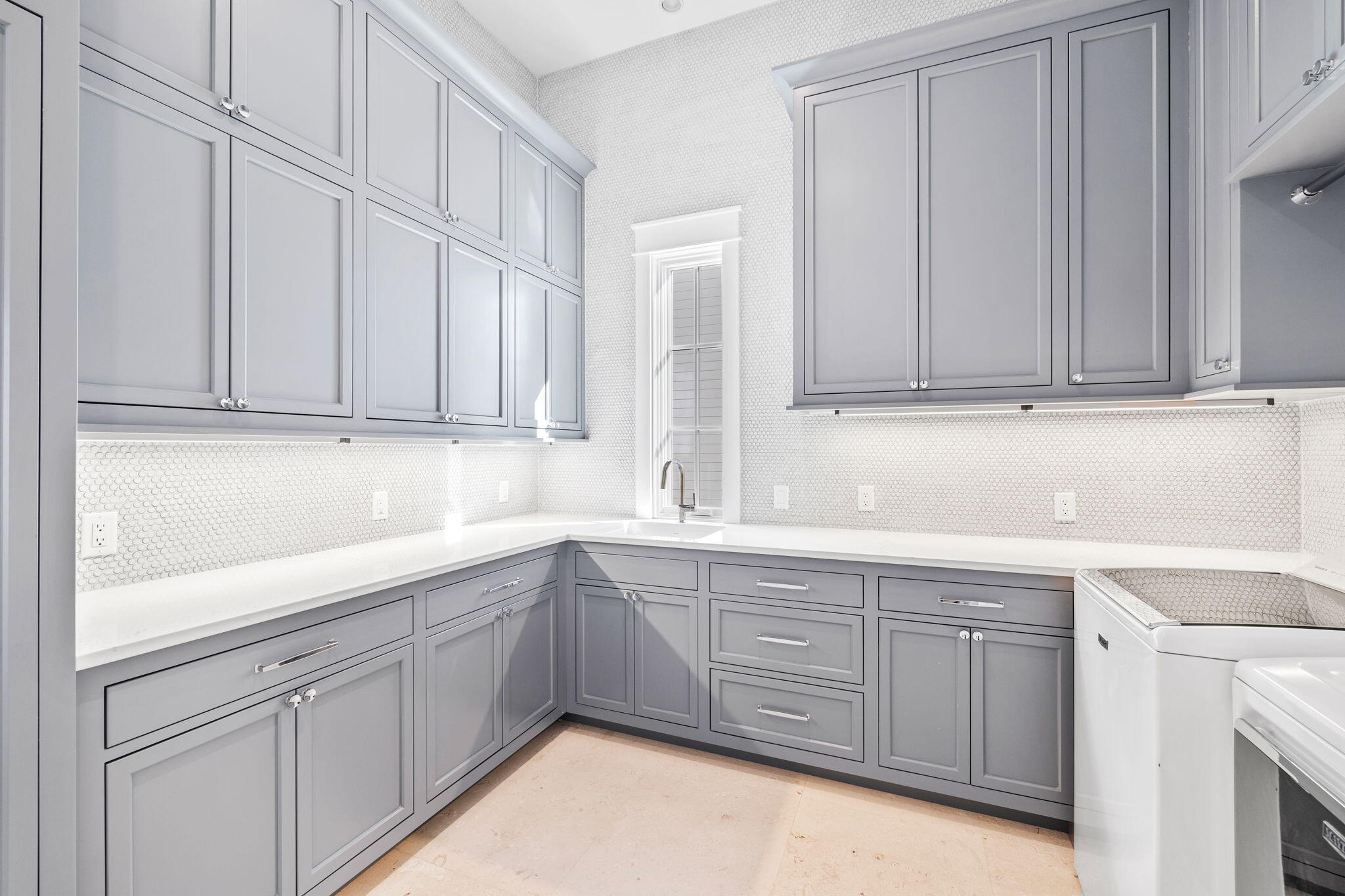 8103 East County Highway 30A Inlet Beach, FL 32461 - Photo 22 of 86 a kitchen with stainless steel appliances granite countertop white cabinets and sink