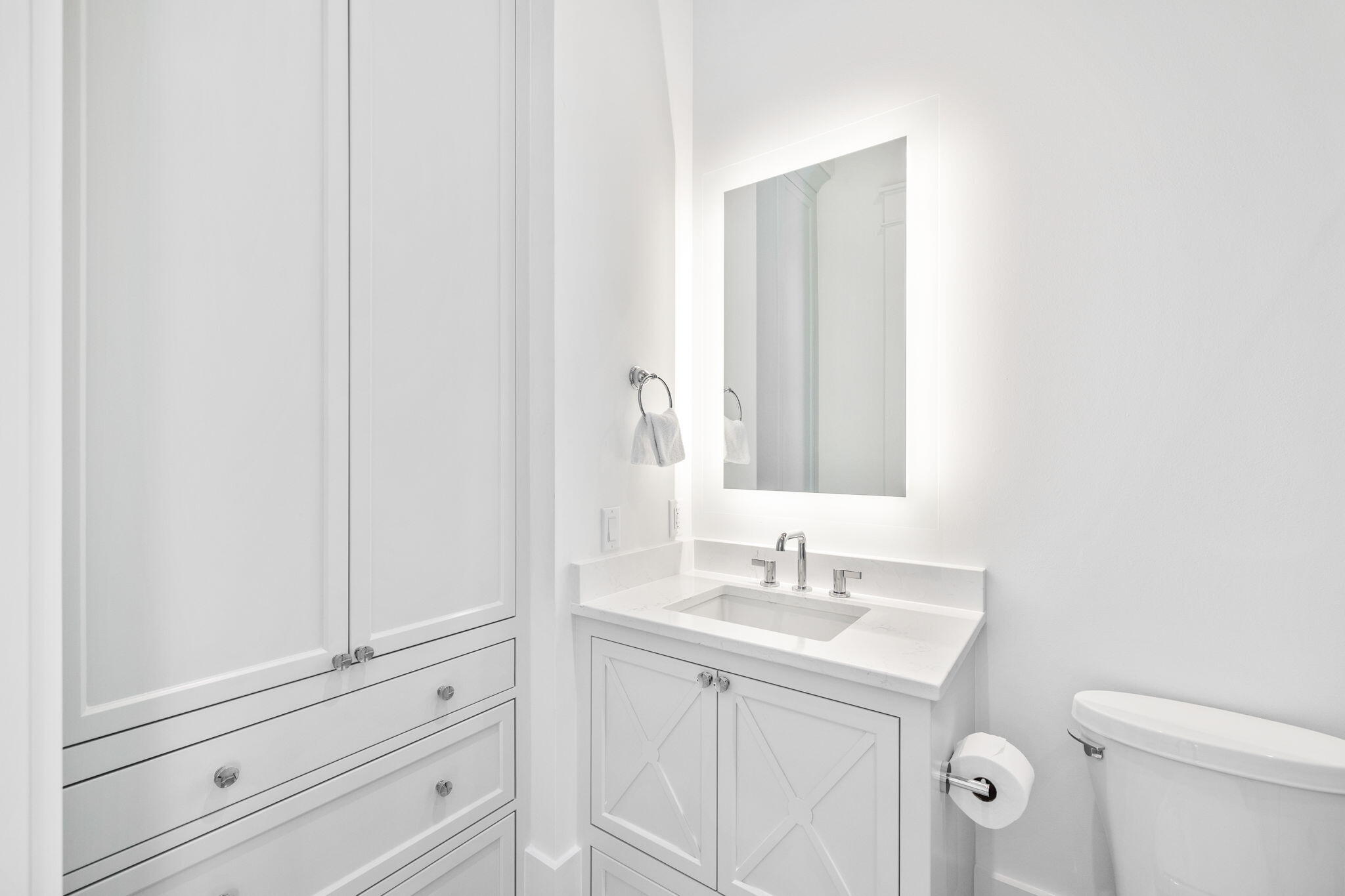 8103 East County Highway 30A Inlet Beach, FL 32461 - Photo 46 of 86 a bathroom with a sink vanity and a toilet