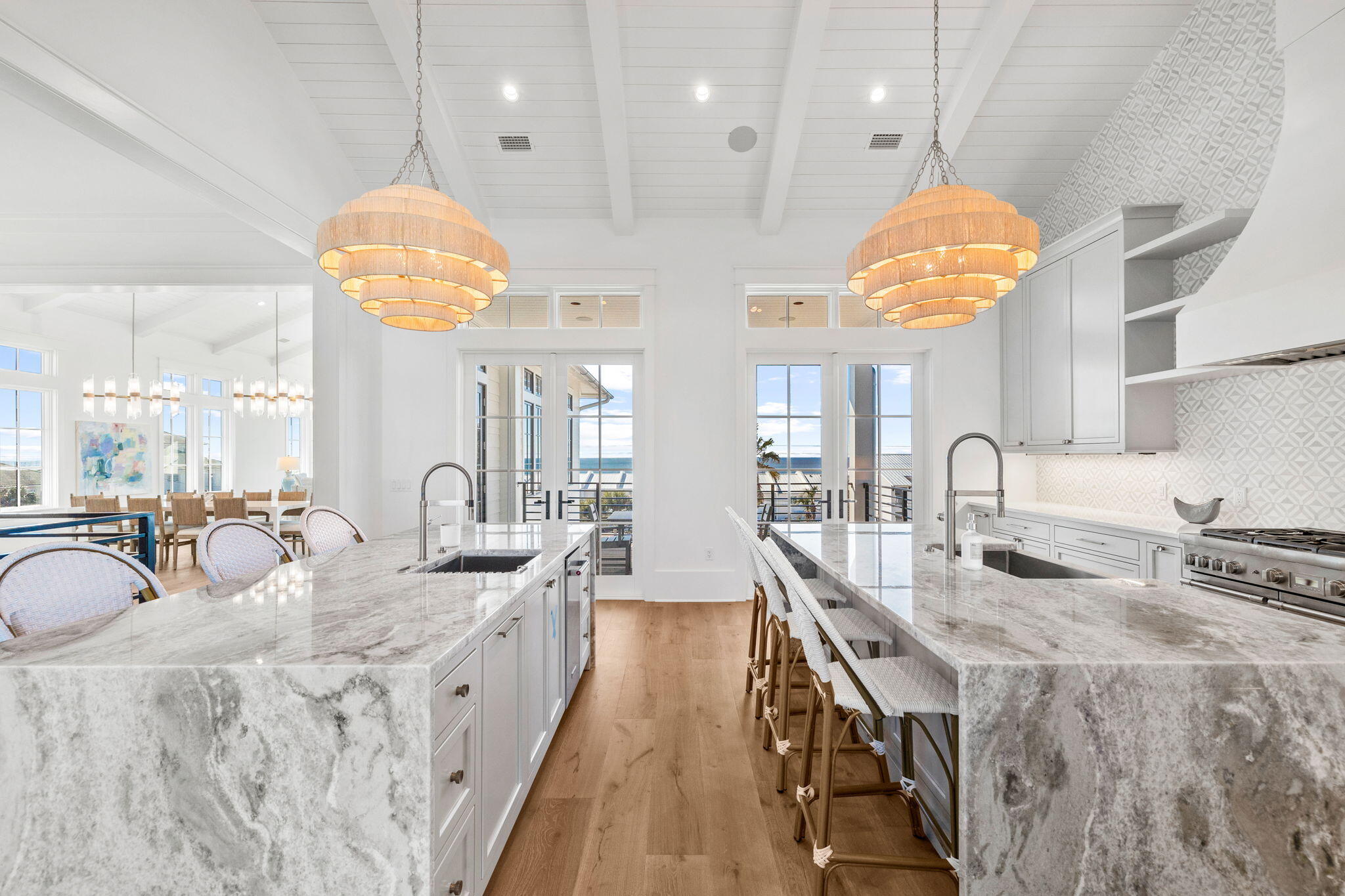 8103 East County Highway 30A Inlet Beach, FL 32461 - Photo 58 of 86 a large kitchen with kitchen island a large island in it