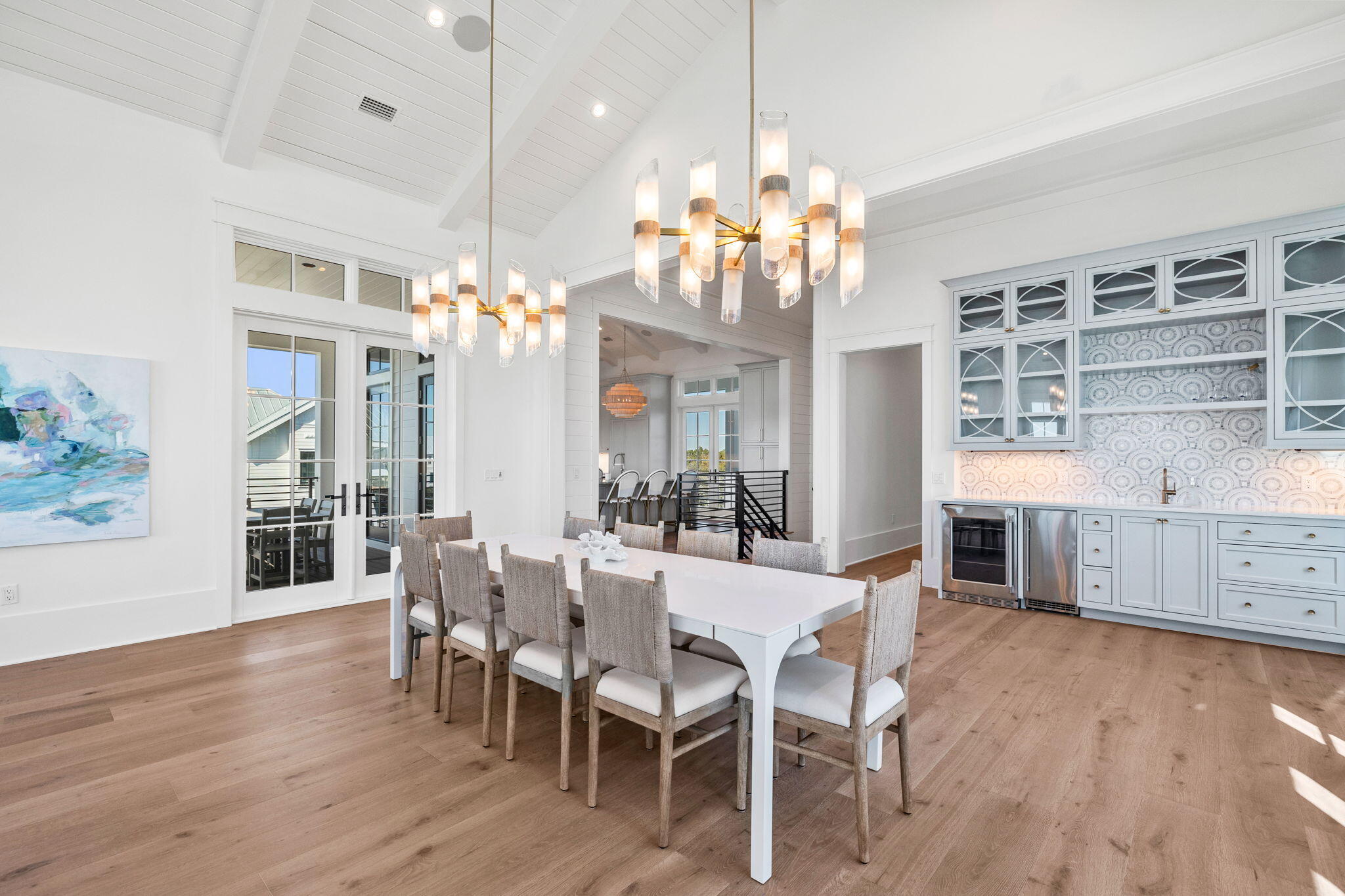 8103 East County Highway 30A Inlet Beach, FL 32461 - Photo 71 of 86 a view of a dining room with furniture and wooden floor