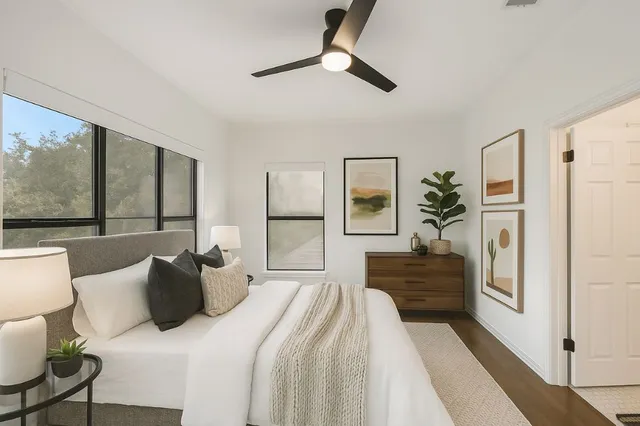 a front view of a house with a garage