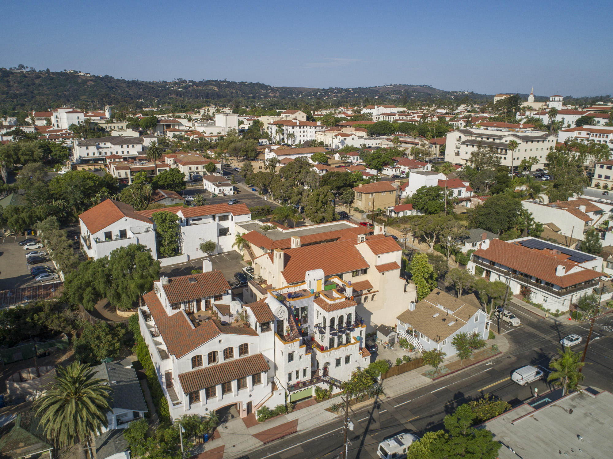 819 Garden Street Santa Barbara, CA 93101 - Photo 8 of 41 an aerial view of residential building with parking space