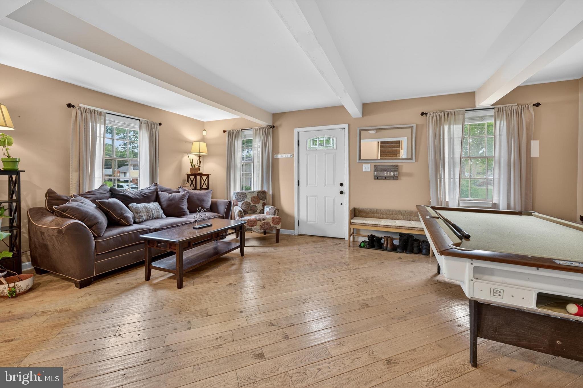 306 Anna Avenue Maple Shade, NJ 08052 - Photo 3 of 31 Shining hardwood floor w wood beam ceiling accents