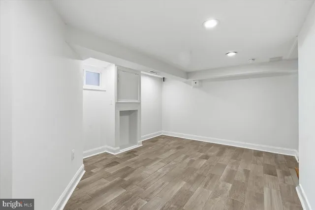 wooden floor in a room