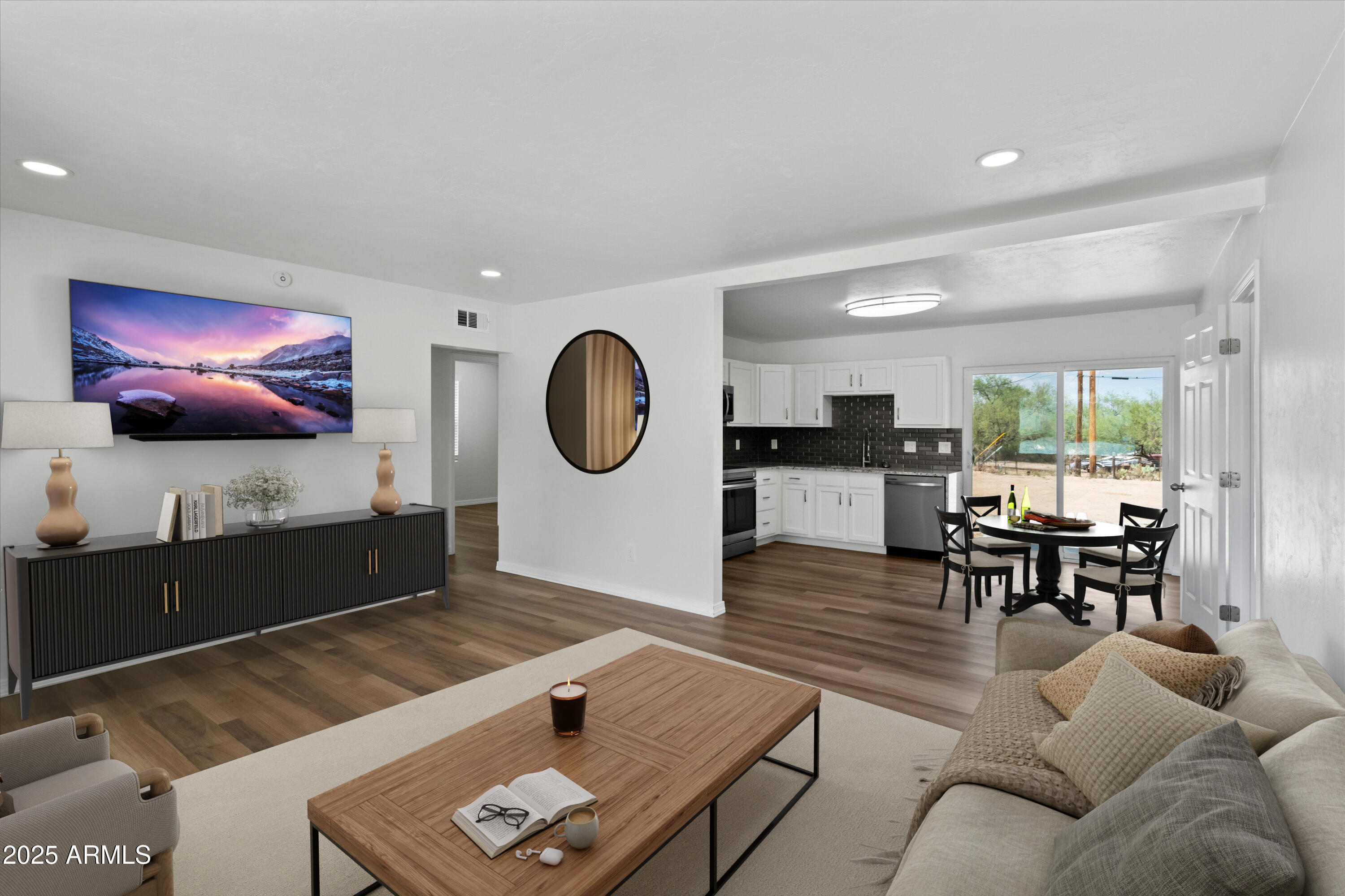 468 West Duane Street Benson, AZ 85602 - Photo 2 of 21 a living room with furniture and a flat screen tv