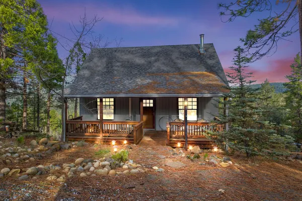 a view of a house with patio