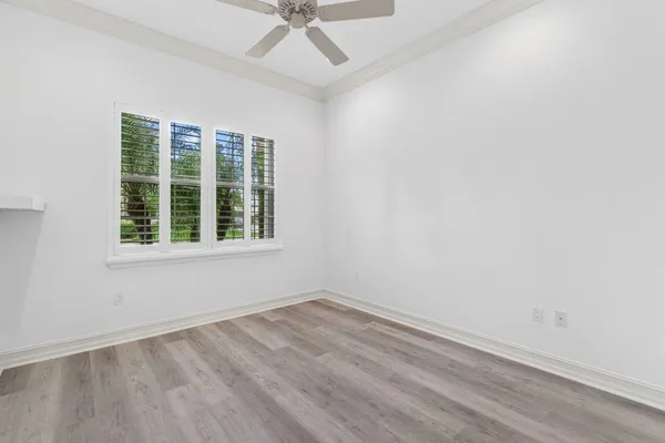 an empty room with a window