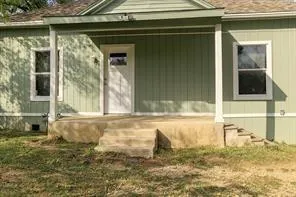 a view of a door of the house