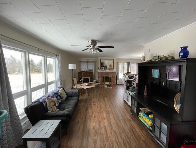 18 Blacks Woods Road Cherryfield, ME 04622 - Photo 3 of 10 Living Room with Fireplace