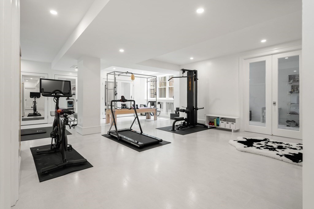 19 Crafts Road Brookline, MA 02467 - Photo 22 of 24 a view of a room with gym equipment